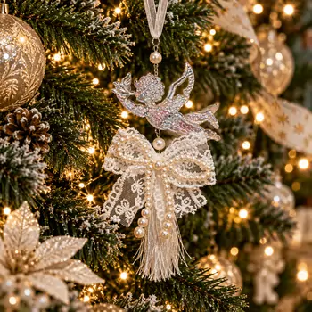 Iridescent Angel Whisper Hanging Decoration - ნაძვის ხის სათამაშო
