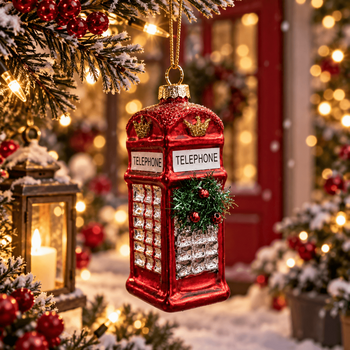 Christmas Telephone in London Hanging Decoration - ნაძვის ხის სათამაშო