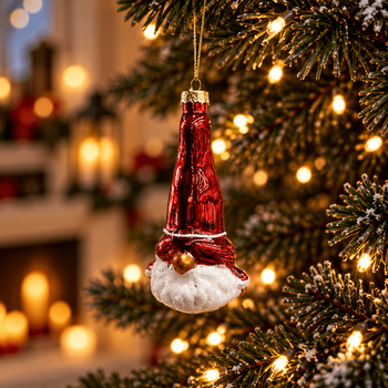 Ruby Christmas Gnome Hanging Decoration - ნაძვის ხის სათამაშო