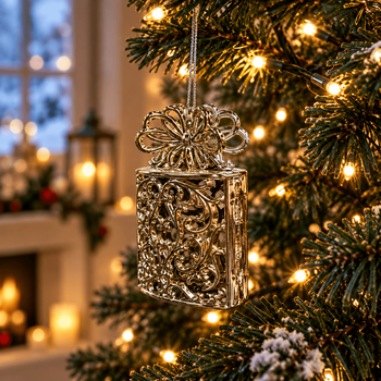 Golden Royal Treasure Box Hanging Decoration - ნაძვის ხის სათამაშო, 2 image