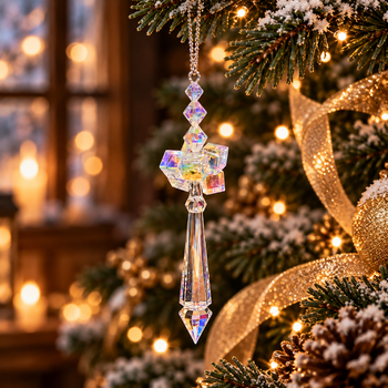 Aurora Crystal Cascade Hanging Decoration - ნაძვის ხის სათამაშო, 2 image