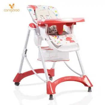 Cangaroo Mint Red საკვები სკამ-მაგიდა
