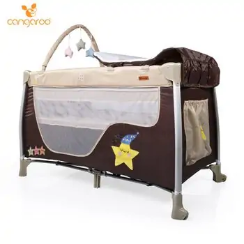 Cangaroo Good Night Beige საბავშვო საწოლ-მანეჟი