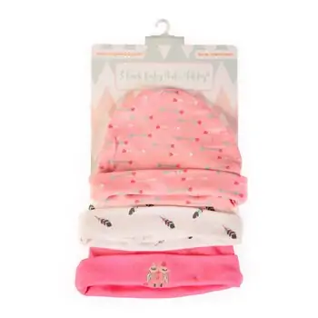 Cangaroo-ს ახალშობილის ქუდების ნაკრები Baby Hats Tibby Pink