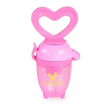Cangaroo-ს საბავშვო ხილის საჭმელი საწოვარა Silicone Fresh Food Feeder Love PINK - F1333