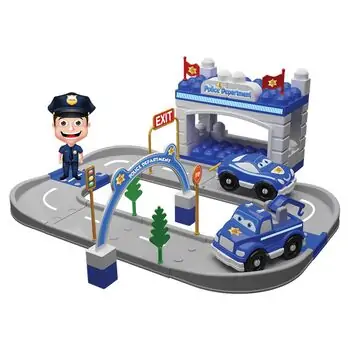 Ucar Toys-ის სათამაშო კონსტრუქტორი  95 UCARTOYS MAGIC BLOCKS POLICE DEPARTMENT