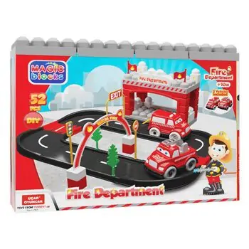 Ucar Toys-ის სათამაშო კონსტრუქტორი  94 UCARTOYS MAGIC BLOCKS FIRE DEPARTMENT, 2 image
