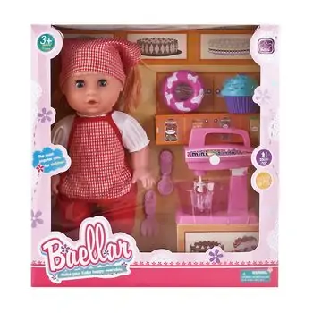 Baellar doll with cake machine 33cm  მზარეული თოჯინა სამზარეულოს აქსესუარებით 10599