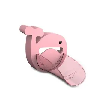 Cangaroo-ს ონკანის აქსესუარი პატარებისთვის FAUCET EXTENDER WHALE PINK