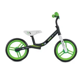 Byox-ის ფირმის საბავშვო ველოსიპედი BALANCE BICYCLE ZIG ZAG GREEN