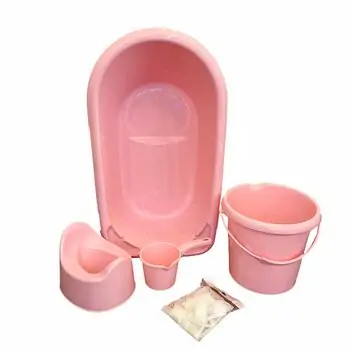 Tuffex Colorful Baby Bath Set 5 Pcs ჩვილის დასაბანი კომპლექტი Pink