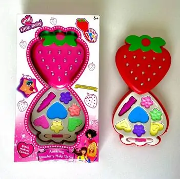 საბავშვო მაკიაჟის ნაკრები STRAWBERRY 1 PCS SET MAKE UP SET Red, 4 image