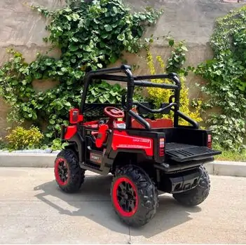Off Road Electric Car Red - ელექტრო მანქანა კაუჩუკის საბურავებით, 3 image