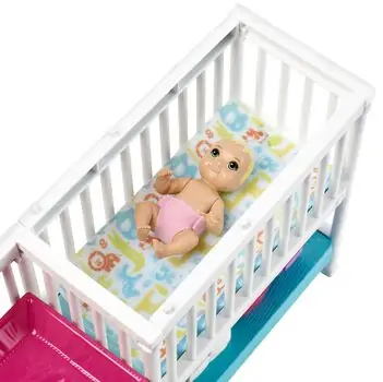 Barbie Babysitter Skipper Sleep Training Playset GFL38 - ბარბის თოჯინა აქსესუარებით, 7 image