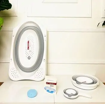 Bebekevi Foldable ButhTub Set Grey დასაკეცი აბაზანის კომპლექტი, 2 image