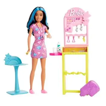 Barbie Skipper Doll and Ear-Piercer Set with Piercing Tool and Accessories - ბარბის თოჯინა აქსესუარებით