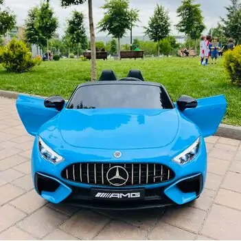 Moni Bo Car Mercedes DK-SL63 Blue ელექტრო მანქანა კაუჩუკის საბურავებით და ტყავის სავარძლით, 3 image