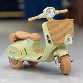 Vespa Moto Green With Basket - ელექტრო სკუტერი კალათით, 2 image