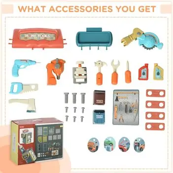 Toddler Tool Set And Trolley for Children -  საბავშვო ხელსაწყოების ნაკრები, 9 image