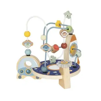 Tooky Toy Rocket Beads Maze - ხის განსავითარებელი სათამაშო, 4 image