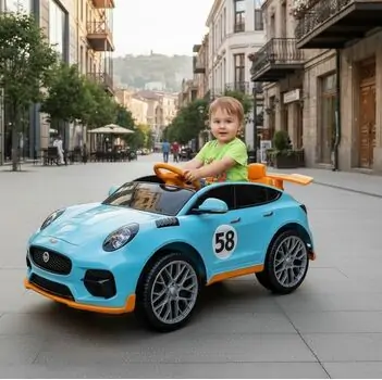 Porsche Sport Car Blue - ელექტრო მანქანა