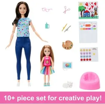 Barbie Art Therapy Playset With 2 Dolls - ბარბის თოჯინა აქსესუარებით, 3 image