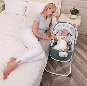 Cangaroo Abba Green 6in1 Multi-Function Bassinet, Bouncer and Rocker მრავალფუნქციური ელექტრო შეზლონგი [CLONE], 8 image
