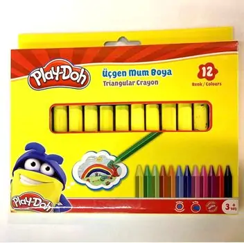 Play-Doh Crayon 12 Colours 11mm CR008 ცვილის ფანქრების 12 ფერიანი ნაკრები
