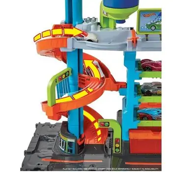 Hot Wheels City Color Sifters Mega Tower Car Wash საბავშვო სათამაშო ტრასა, 4 image