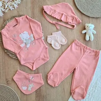 Bicycle Bear Set - ჩვილის სამოსის ნაკრები