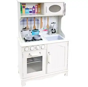 Wooden Kitchen With Accessories - ხის სათამაშო სამზარეულო აქსესუარებით, 4 image