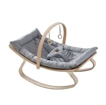 Baby When Mother's Hug Wooden Silver ხის მექანკური სარწეველა