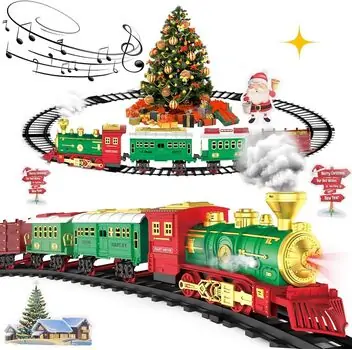 Electric Train Set With Sound And Smoking - მატარებლის ნაკრები ხმით და ორთქლით