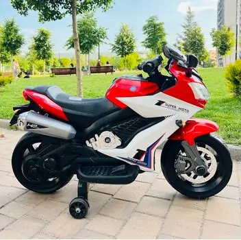 Super Moto Red - ელექტრო მოტოციკლი კაუჩუკის საბურავებით, 4 image