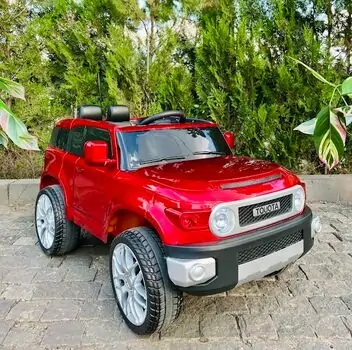 Toyota Off Road Car Red - ელექტრო მანქანა კაუჩუკის საბურავებით
