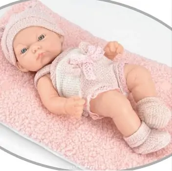 Newborn Baby Doll Set With Pillow - სათამაშო ახალშობილი თოჯინა ბალიშით, 3 image