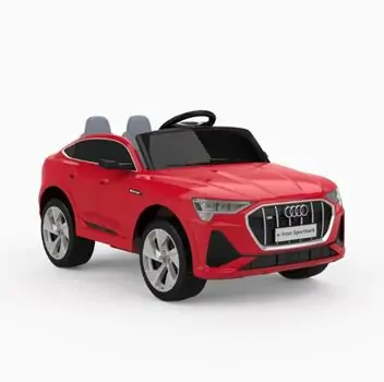 Licensed Audi Electric Car Red - ელექტრო მანქანა კაუჩუკის საბურავებით, 2 image