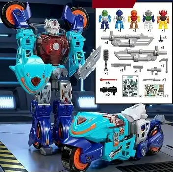 Transformer Robot Motorcycle With Light- სათამაშო ტრანსფორმერი რობოტი, 2 image