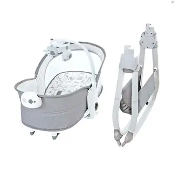 Cangaroo Abba Grey 6in1 Multi-Function Bassinet, Bouncer and Rocker მრავალფუნქციური ელექტრო შეზლონგი, 4 image