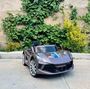 Ferrari Electric Car Champagne - ელექტრო მანქანა კაუჩუკის საბურავებით და ტყავის სავარძლით