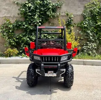 Off Road Electric Car Red - ელექტრო მანქანა კაუჩუკის საბურავებით, 4 image