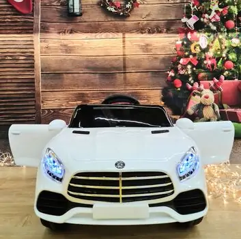 Mercedes Benz White  - ელექტრო მანქანა კაუჩუკის საბურავებით, 2 image