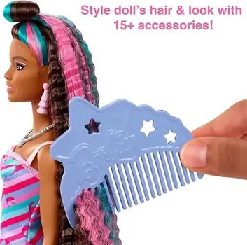 Barbie Totally Hair Butterfly MTL-HCM91 ბარბის თოჯინა აქსესუარებით, 3 image