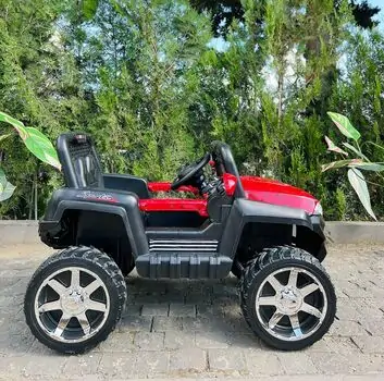 Big Electric Car Painted Red - ელექტრო მანქანა კაუჩუკის საბურავებით, 3 image