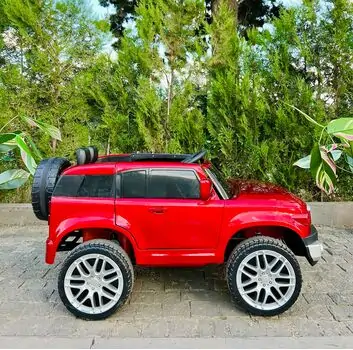 Toyota Off Road Electric Car Painted Red - ელექტრო მანქანა კაუჩუკის საბურავებით, 4 image