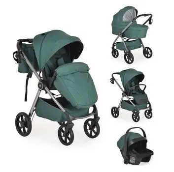 Cangaroo Baby Stroller 4 in 1 Unique Pine Green - ეტლის კომპლექტი