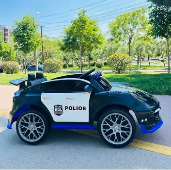 Porsche Police Car Black - ელექტრო მანქანა, 4 image