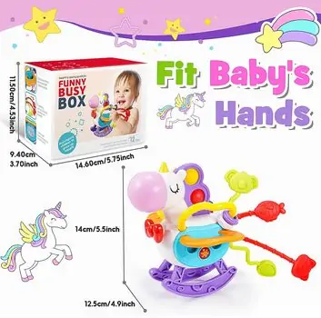 Baby Yard Rolling Unicorn Sensory Toy - განსავითარებელი სათამაშო უნიქორნი, 7 image