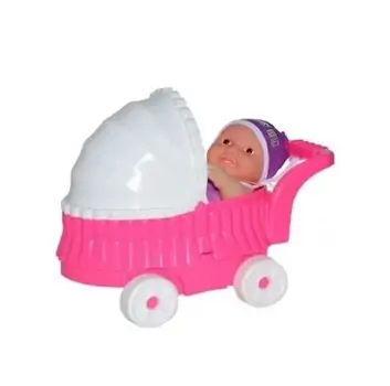 Doll with Carriage - სათამაშო თოჯინა ეტლით, 2 image