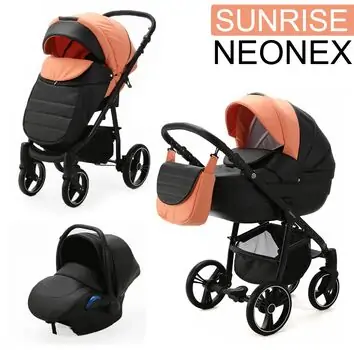 Adamex Neonex Sunrise 3x1 საბავშვო ეტლის კომპლექტი
